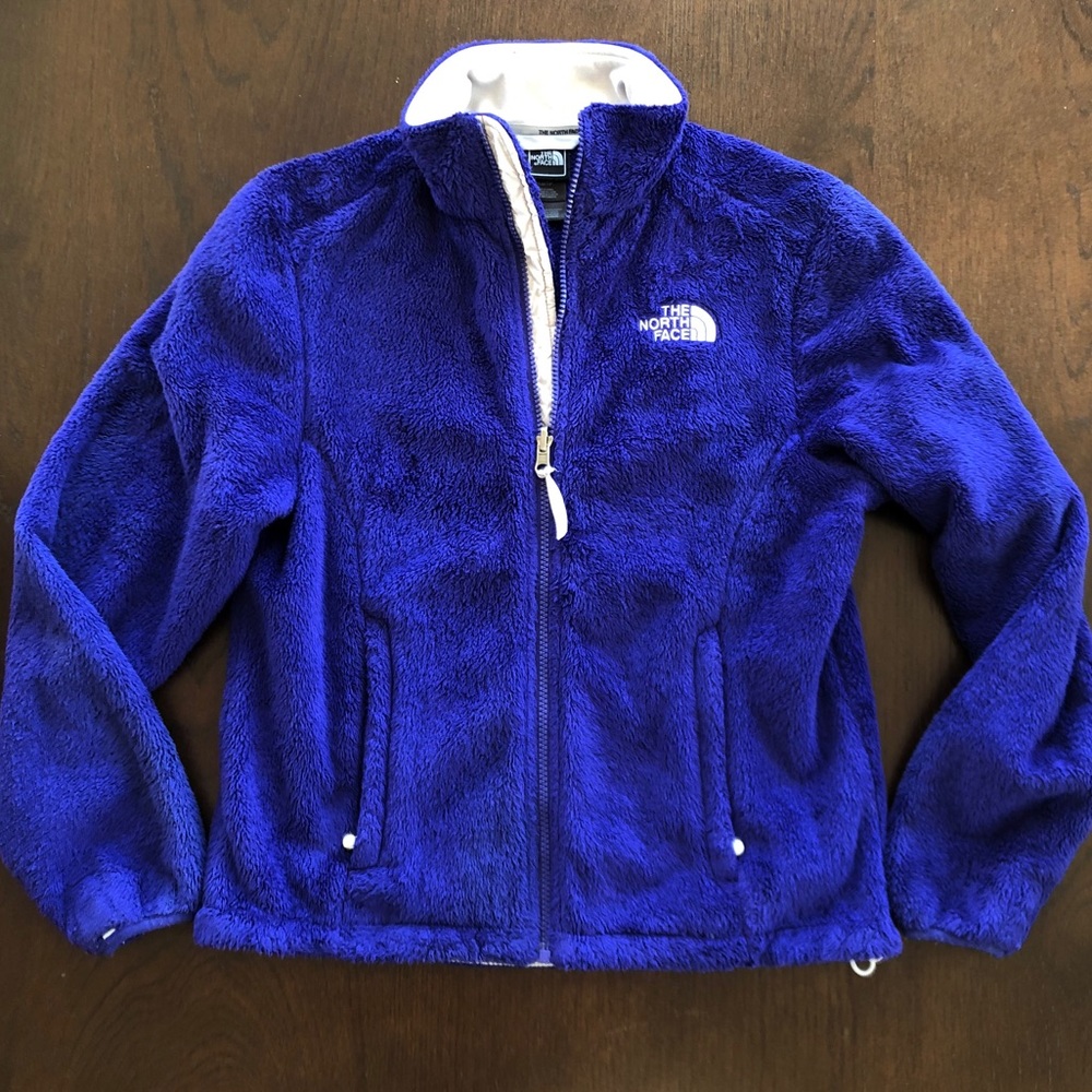 The North Face purple fleece zip up jacket